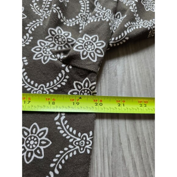 Talbots Womens Floral Pattern Long Sleeve Tee Shirt L Green & White NWT - Picture 9 of 9